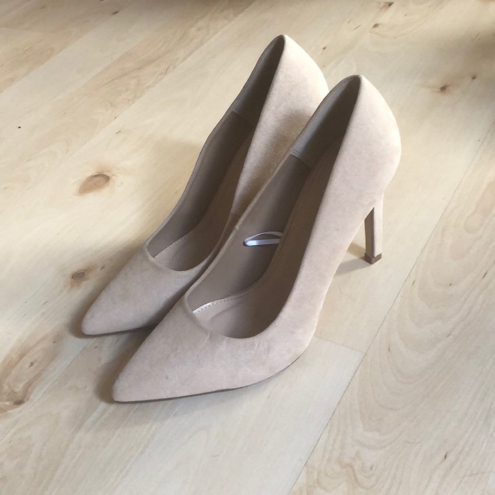 Nude Suede Pumps size 8.5